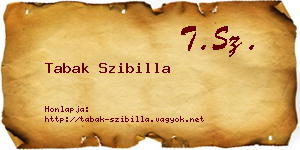 Tabak Szibilla névjegykártya